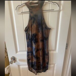 tie dye halter dress sz sm